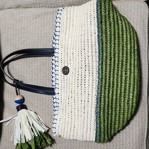 Tori Burch Straw Tote